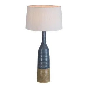 Potters Large - Grey/Brown - Tall Thin Glazed Ceramic Table Lamp by Florabelle Living, a Table & Bedside Lamps for sale on Style Sourcebook