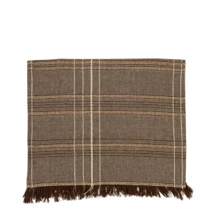 Textured Check Table Runner Earth Brown by Florabelle Living, a Table Cloths & Runners for sale on Style Sourcebook