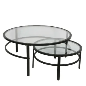 Manarola Coffee Table 
 
 Nest Set Of 2 Black by Florabelle Living, a Coffee Table for sale on Style Sourcebook