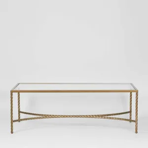 Palais Rectangular Coffee Table Gold by Florabelle Living, a Coffee Table for sale on Style Sourcebook