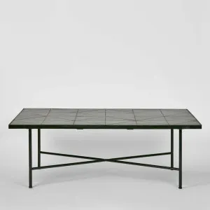 Sheffield Iron/Tiled Outdoor Coffee Table Black by Florabelle Living, a Coffee Table for sale on Style Sourcebook