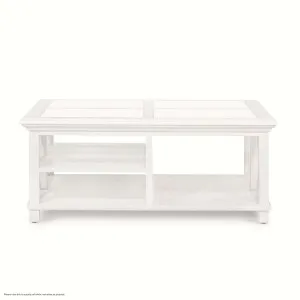 Sorrento Large Glass Coffee Table Off-White by Florabelle Living, a Coffee Table for sale on Style Sourcebook