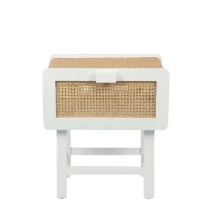 Zoe Bedside Table Chalk by Florabelle Living, a Coffee Table for sale on Style Sourcebook