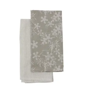 Myrtle Tea Towel Pack 2 Sage by Florabelle Living, a Tea Towels for sale on Style Sourcebook