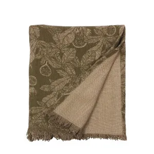 Fig Tree Throw Burnt Olive by Florabelle Living, a Throws for sale on Style Sourcebook