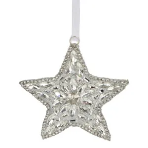 Bedazzle Star Tree Decoration Silver by Florabelle Living, a Christmas for sale on Style Sourcebook