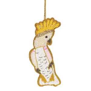 Yellow Crested Cockatoo Hanging Tree Decoration by Florabelle Living, a Christmas for sale on Style Sourcebook