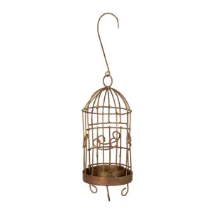 Domed Gilded Bird Cage Tealight Holder Decoration Gold by Florabelle Living, a Christmas for sale on Style Sourcebook