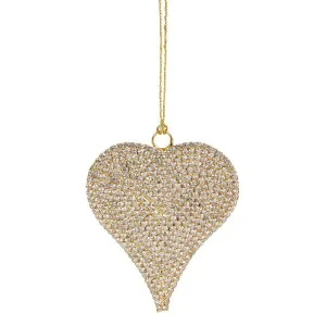 Rhinestone Cowboy Heart Ornament Small Gold by Florabelle Living, a Christmas for sale on Style Sourcebook