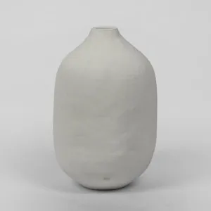 Caesna Terracotta Narrow Neck Vase White by Florabelle Living, a Vases & Jars for sale on Style Sourcebook