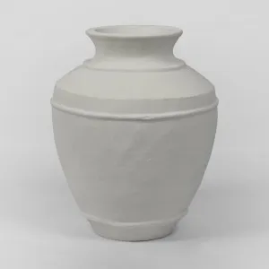 Caesna Terracotta Wide Neck Vase White by Florabelle Living, a Vases & Jars for sale on Style Sourcebook