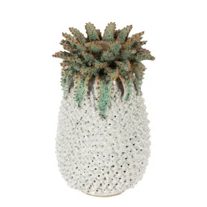 Pineapple Ceramic Vase Green White by Florabelle Living, a Vases & Jars for sale on Style Sourcebook