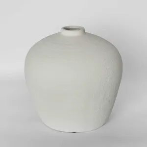 Laila Round Vase White by Florabelle Living, a Vases & Jars for sale on Style Sourcebook