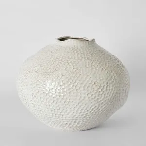 Jaylen Round Vase Cream by Florabelle Living, a Vases & Jars for sale on Style Sourcebook