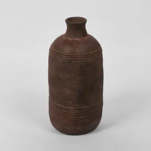 Novo Terracotta Tall Vase Dark Brown by Florabelle Living, a Vases & Jars for sale on Style Sourcebook