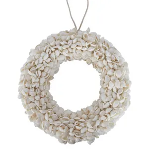 Sea Shell Wreath White by Florabelle Living, a Prints for sale on Style Sourcebook