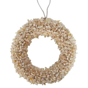 Coastal Shell Wreath Natural by Florabelle Living, a Prints for sale on Style Sourcebook