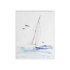 Aidan Yacht Print With Natural Timber Frame by Florabelle Living, a Prints for sale on Style Sourcebook