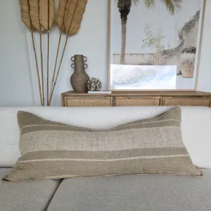 Détente Multi-Weave Rustic Texture Pure French Linen 40x90cm Long Lumbar Feather Filled - Kyoto by Macey & Moore, a Cushions, Decorative Pillows for sale on Style Sourcebook