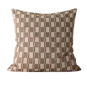 LAST ONE - Lagom Cotton Cushion 50cm Square - Coffee Brown by Macey & Moore, a Cushions, Decorative Pillows for sale on Style Sourcebook