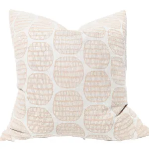 The Outback Artisan Block Printed Heavy Weight Pure French Linen Cushion 55cm Square - Sacred Rock Earth by Macey & Moore, a Cushions, Decorative Pillows for sale on Style Sourcebook