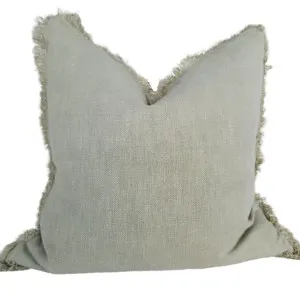 Champêtre Heavy Weight French Linen Cushion 55cm Square - Sage Green by Macey & Moore, a Cushions, Decorative Pillows for sale on Style Sourcebook