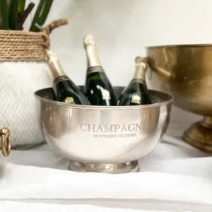 Knox Metal Round Champagne Cooler, Antique Pewter by Mediterranean Market, a Barware for sale on Style Sourcebook