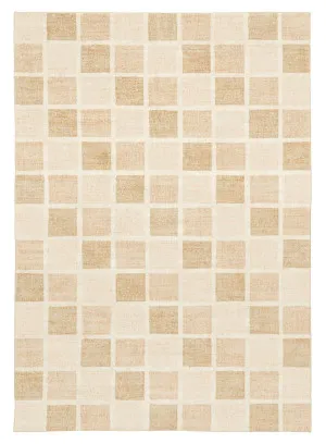 Caspia Beige Brown Checkered Washable Rug by Miss Amara, a Kids Rugs for sale on Style Sourcebook