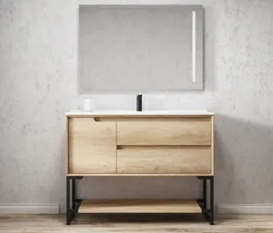 Otti Byron Natural Oak 1200mm Single Bowl Floor Standing Vanity by Otti, a Vanities for sale on Style Sourcebook