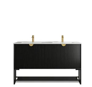 Otti Marlo Matte Black 1500mm Double Bowl Floor Standing Vanity by Otti, a Vanities for sale on Style Sourcebook