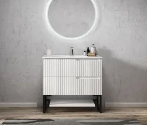 Otti Noosa Matte White 900mm Floor Standing Vanity by Otti, a Vanities for sale on Style Sourcebook