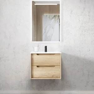 Otti Byron Natural Oak 600mm Wall Hung Vanity by Otti, a Vanities for sale on Style Sourcebook