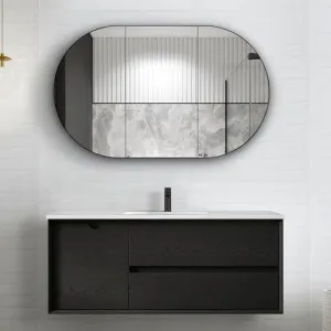 Otti Byron Black Oak 1200mm Single Bowl Wall Hung Vanity by Otti, a Vanities for sale on Style Sourcebook