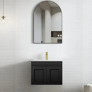 Otti Hampton Mark II Matte Black 600mm Wall Hung Vanity by Otti, a Vanities for sale on Style Sourcebook