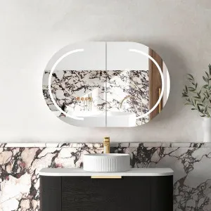 Otti Bondi Black Oak Led Shaving Cabinet 900mm by Otti, a Shaving Cabinets for sale on Style Sourcebook