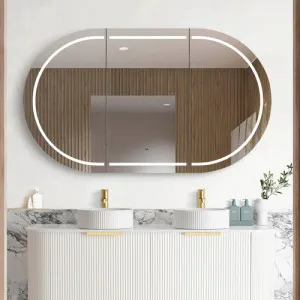 Otti Bondi Natural Oak Led Shaving Cabinet 1500mm by Otti, a Shaving Cabinets for sale on Style Sourcebook