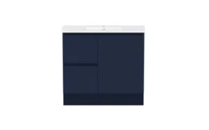 Ascot Floor Or Wall Mount Vanity 910mm 2 Draw Lh 1 Door Oxford | Made From MDF In Blue By Raymor by Raymor, a Vanities for sale on Style Sourcebook