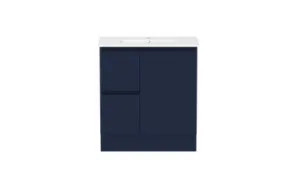 Ascot Floor Or Wall Mount Slim Vanity 765mm 2 Draw Lh 1 Door Oxford | Made From MDF In Blue By Raymor by Raymor, a Vanities for sale on Style Sourcebook