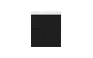 Ascot Floor Or Wall Mount Slim Vanity 765mm 2 Draw Lh 1 Door | Made From MDF In Black By Raymor by Raymor, a Vanities for sale on Style Sourcebook