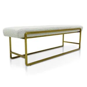 Megan 1.52m Bench - Pearl Grey Boucle by Interior Secrets - AfterPay Available by Interior Secrets, a Benches for sale on Style Sourcebook