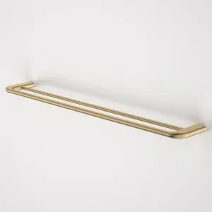 Caroma Contura II 820mm Double Towel Rail - Brushed Brass by Caroma, a Towel Rails for sale on Style Sourcebook