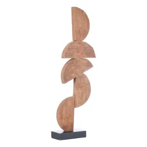 Naia Sculpture Large 25x77cm in Natural/Black by OzDesignFurniture, a Statues & Ornaments for sale on Style Sourcebook