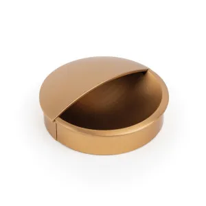 Momo Lidd Flush Pull In Brushed Dark Brass by Momo Handles, a Cabinet Hardware for sale on Style Sourcebook