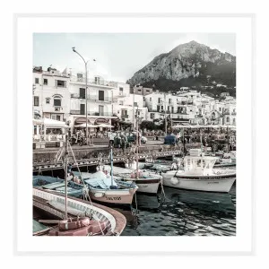 Capri Boats Framed Print in 95 x 95cm by OzDesignFurniture, a Prints for sale on Style Sourcebook