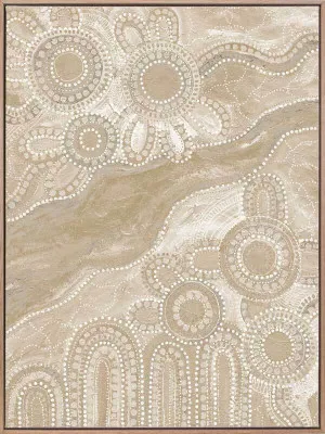 Bila III Neutral Canvas Art Print by Urban Road, a Aboriginal Art for sale on Style Sourcebook