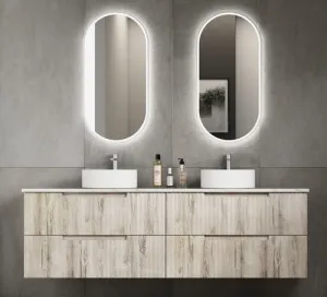 Aulic Tuscana Wood Grain 1800mm Double Bowl Wall Hung Vanity W/ German Hettich Runners by Aulic, a Vanities for sale on Style Sourcebook