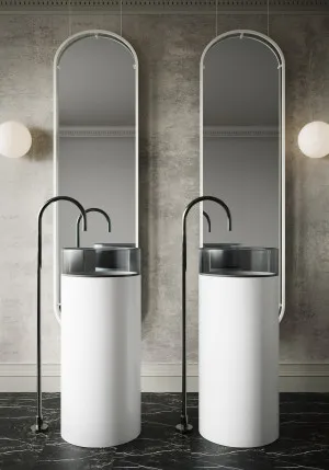 Bel Bagno Hilton Freestanding Pedestal Basin Black Mist 400mm X 860mm by Bel Bagno, a Basins for sale on Style Sourcebook