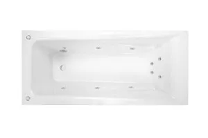 Decina Novara Inset Santai Spa Bath Gloss White (Available In 1525mm, 1653mm And 1665mm) With 10-Jets by decina, a Bathtubs for sale on Style Sourcebook