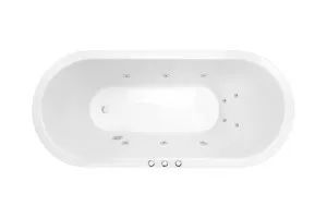 Decina Uno Inset Santai Spa Bath Gloss White (Available In 1530mm And 1700mm) With 10-Jets by decina, a Bathtubs for sale on Style Sourcebook