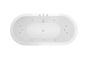 Decina Caval Inset Santai Spa Bath Gloss White 1790mm With 12-Jets by decina, a Bathtubs for sale on Style Sourcebook